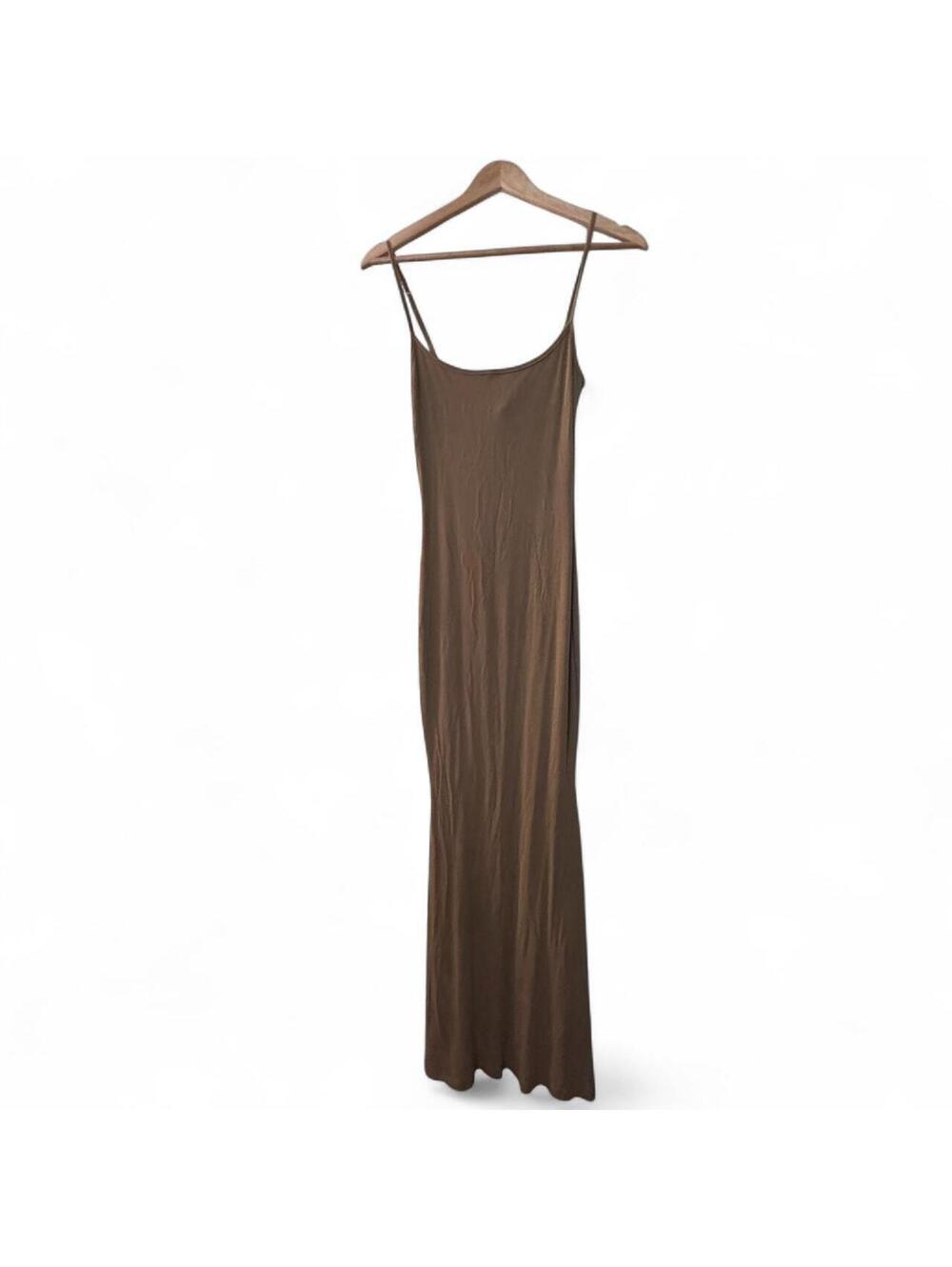 SKIMS Soft Lounge Long Slip Dress Taupe Brown Size L